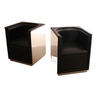 Inox Armchairs, Germany, 1980s, Set of 2 For Sale