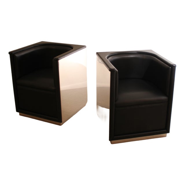 Inox Armchairs, Germany, 1980s, Set of 2 For Sale