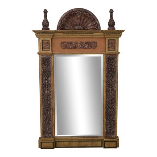 Italian Marble Trimmed Gold Gilt Mirror For Sale