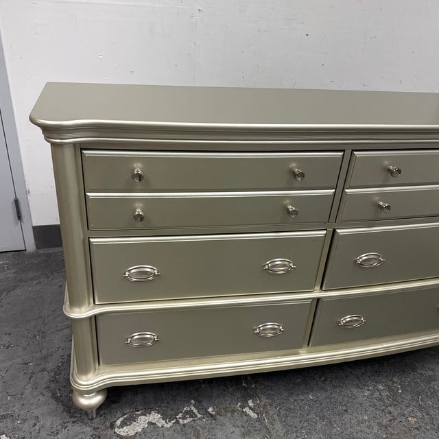 Benjara Champagne Metallic Dresser For Sale - Image 11 of 12