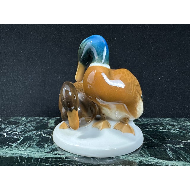 Mid 20th Century Hutschenreuther Selb Kunstabteilung Porcelain Mallard Duck Family Figurine (Model 440/2) For Sale - Image 5 of 12