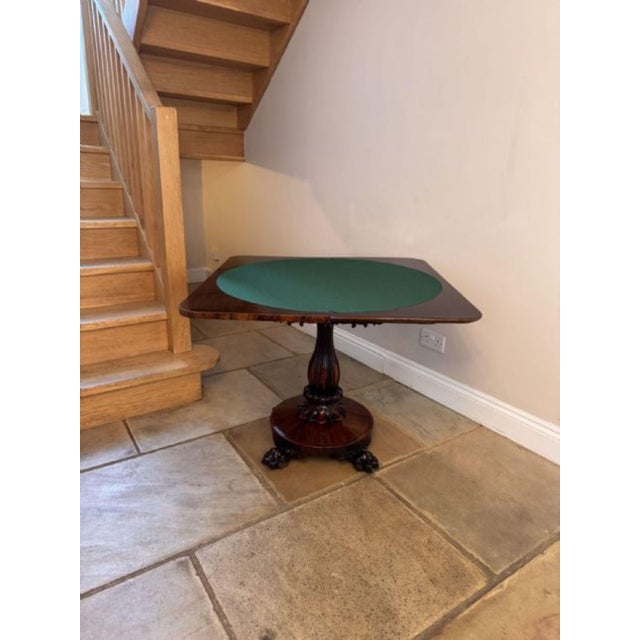19th Century Antique William IV Rosewood Card Tables, 1830, Set of 2 For Sale - Image 5 of 7
