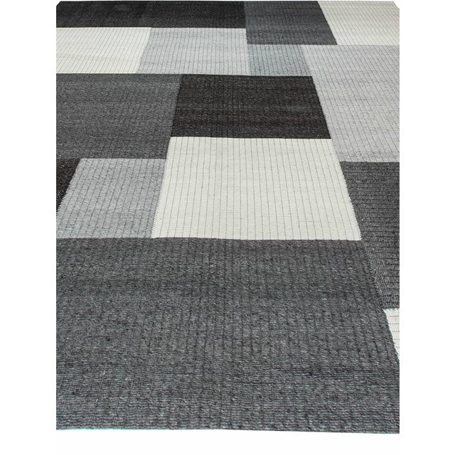 Modern Geometric Grey, White and Black Carpet by Doris Leslie Blau For Sale - Image 4 of 7