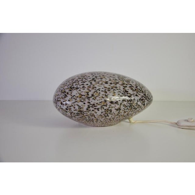 Stone Shaped Glass Table Lamp, Germany, 1970s For Sale - Image 4 of 14