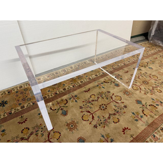 Mid-Century Modern Lucite Coffee Table, Style of Charles Hollis Jones For Sale - Image 3 of 12
