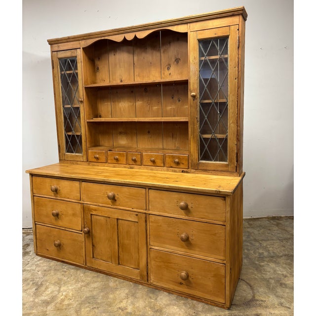 Antique English Pine Dresser Hutch For Sale In Naples, FL - Image 6 of 9