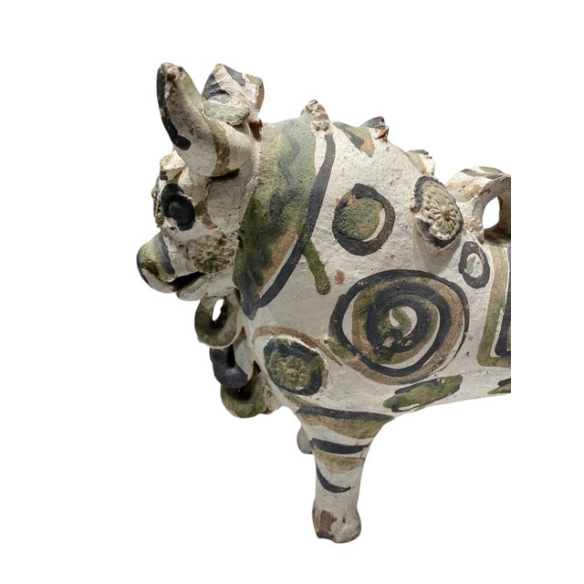 Vintage Torito De Pucará Peruvian Bull Sculpture Ceramic Folk Art Andes Decor For Sale - Image 14 of 18