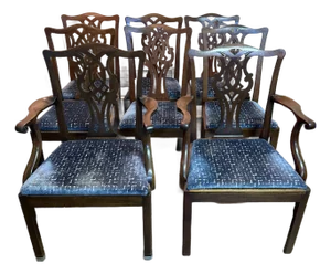 Set of 8 Chippendale Style Dining Chairs