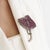 Art Deco Style Tutti Frutti Ruby & Diamond Ginkgo Leaf Brooch Pendant in Sterling Silver For Sale - Image 11 of 15