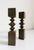Mid-Century Modern Vintage Wooden Zigzag Candlesticks, Mid 20th Century For Sale - Image 3 of 7