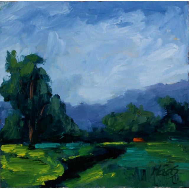 Quiet Places & Journeys — Green Valley (Original Oil Landscape) For Sale