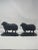 Victorian Antique 19thC Cast Iron Ram Door Stops Set of 3, 2 Black 1 White Free-Standing Heavy For Sale - Image 3 of 18