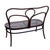 Late 19th Century Victorian Arched Bentwood & Wicker Cafe Settee Bench by Thonet-Mundus For Sale In Los Angeles - Image 6 of 10