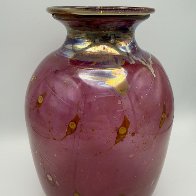 Handmade Iridescent Peacock Glass Vases from Eisch, 1970s, Set of 2 For Sale - Image 13 of 15