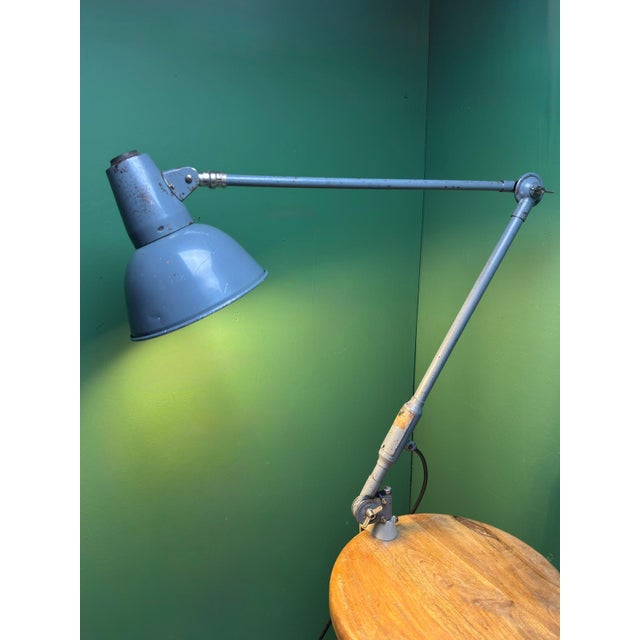 Industrial Large Task Lamp by Sis Leuchten, Germany, 1970 For Sale - Image 3 of 11