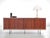 Teak sideboard by george nelson for herman miller, 2 sliding doors, tubular chromed metal legs. Some scratches and repair...