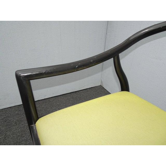 Wood Set of Four Mid Century Modern Lime Green Arm Chairs by Lewis Mittman For Sale - Image 7 of 12