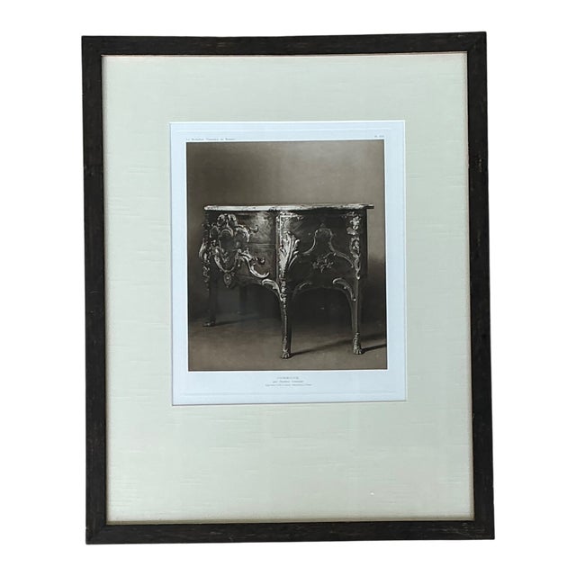 Framed Antique French Commode Print For Sale In West Palm - Image 6 of 13