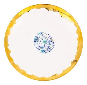Set of 2 Dessert Coupe Plates Ø22 White Drop Edge