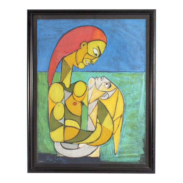 “Les Innamorati” Lithograph by Jean Cocteau For Sale