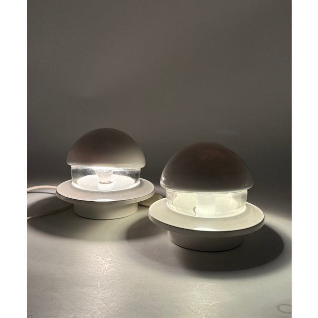Space Age Bedside Table Lamps, Italy, 1970, Set of 2 For Sale - Image 4 of 11