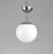 Italian Chrome-Plated Iron Pendant with Opal Glass Ball, 1960s For Sale - Image 9 of 9
