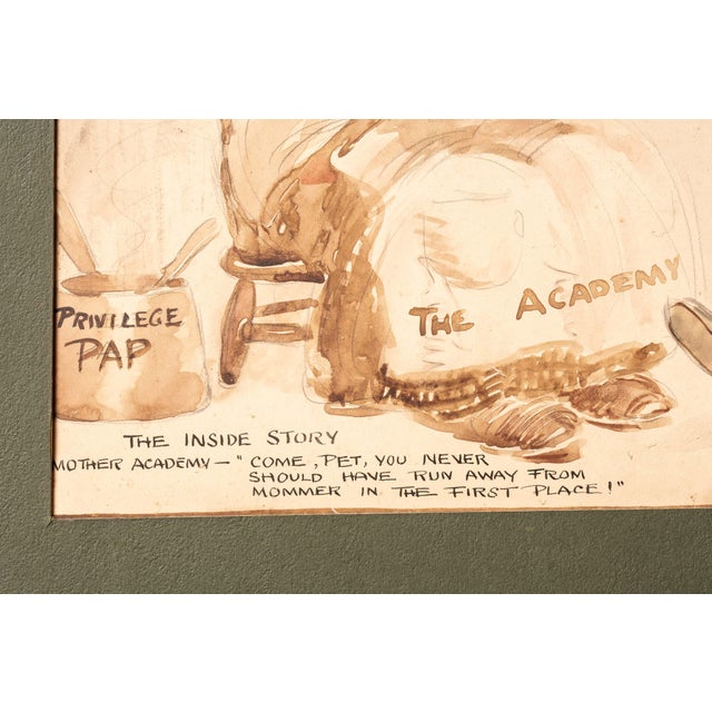 Early 20th Century Circa 1900 James Montgomery Flagg Signed Political Cartoon Watercolor For Sale - Image 5 of 7