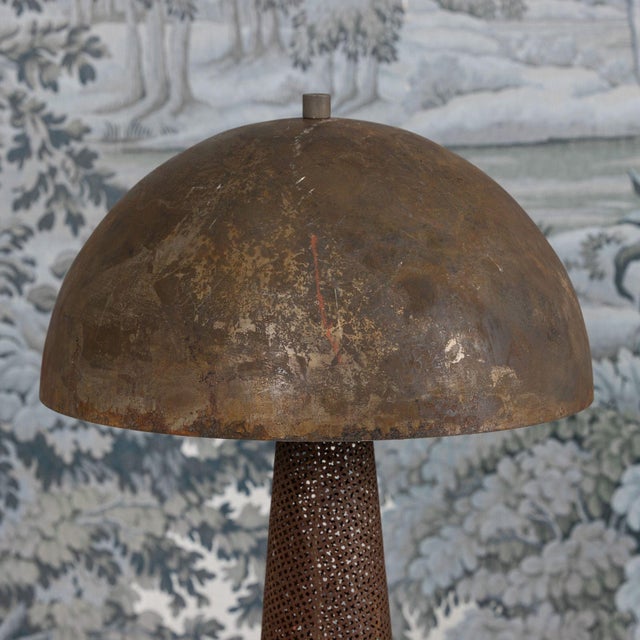 Brown Mid 20th Century Mid Century Modern French Rigitulle Tole Floor Lamp in the Manner of Mathieu Matégot For Sale - Image 8 of 13