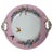 Art Nouveau Antique French Floral & Butterfly Pink Limoges Porcelain Cake Plate For Sale - Image 3 of 5