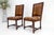 Pair of Turned Legs & Stretchers Large Leather Upholstery Side Chairs MINT! For Sale - Image 14 of 14
