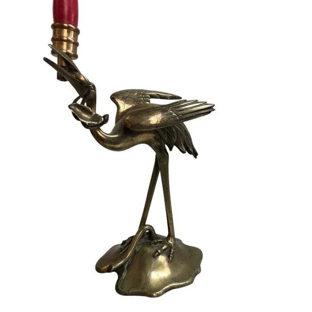 Brass Stalk Candelabras, 19th Century, Set of 2 For Sale - Image 14 of 15