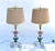 Set, Van Teal Green & Pink Lucite Table Lamps Gold Shades Mid-Century Modern 70 For Sale - Image 13 of 13