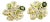 Mid 20th Century Pair of Seidengang Diamonds Green Tourmaline & Peridot 18k Yellow Gold Fancy Earrings For Sale