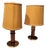 Bedside Lamps in Copper-Plated Brass with Lampshades from Stilnovo, 1960s, Set of 2 For Sale