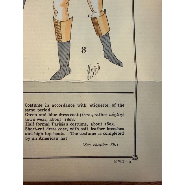 Hand-Colored 1920's French Costume/Fashion Plates - Set of 4 For Sale - Image 12 of 13