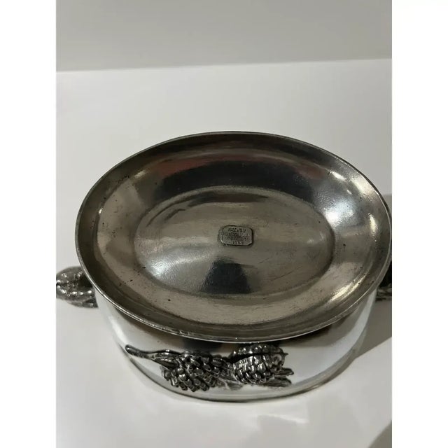 Silver Large Cipolla Pewter Collectible Bear Wine Bucket Cooler From Gorsuch in Aspen For Sale - Image 8 of 9
