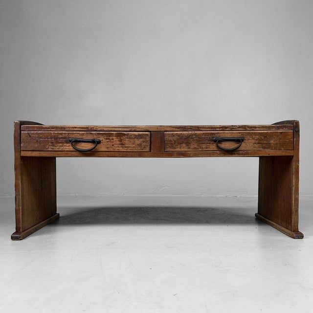 Japanese Minimalist Writing Desk, 1920s For Sale - Image 15 of 15