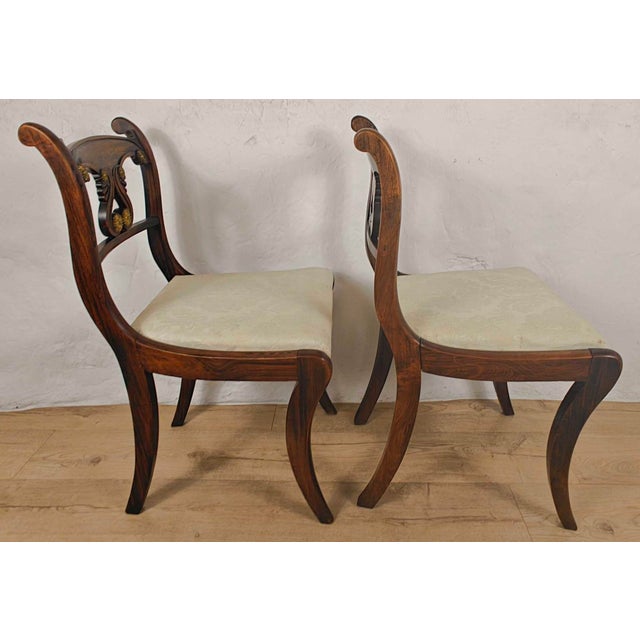 Victorian Chairs in Carved Upholstered Mahogany, 1890, Set of 2 For Sale - Image 10 of 18