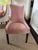 Modern Set of 6 Blush Velvet Dining Chairs by Mitchell Gold & Bob Williams For Sale - Image 3 of 8