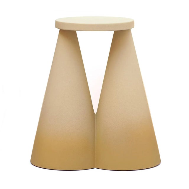Beige Isola Honey Ceramic Side Table from Portego For Sale - Image 8 of 8