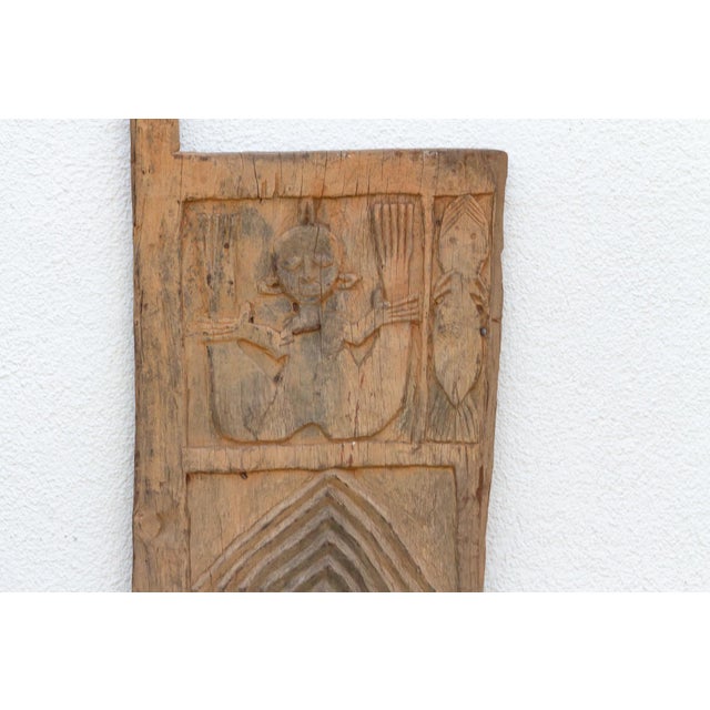 African Antique African Sanctuary Carved Door For Sale - Image 3 of 7