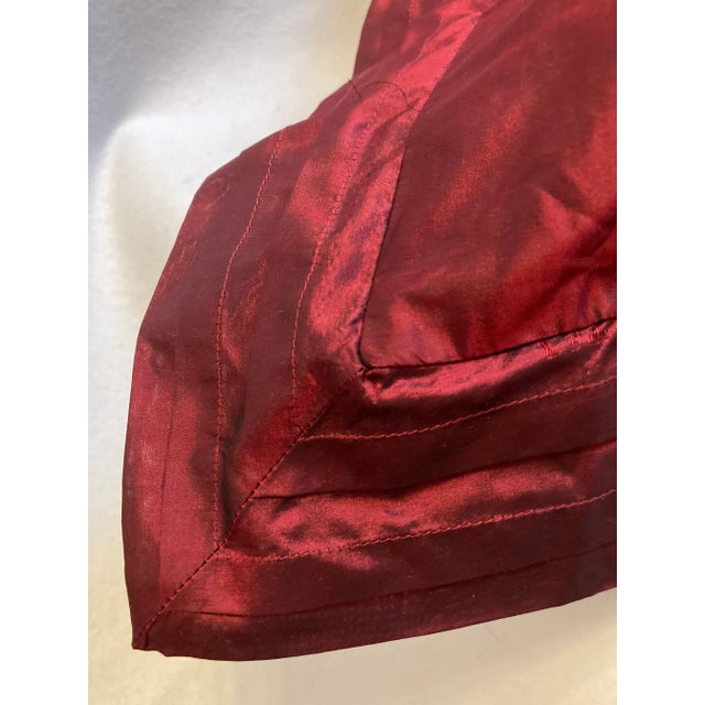 Contemporary Pleated Silk Euro Sham Pillow Cover For Sale - Image 3 of 4