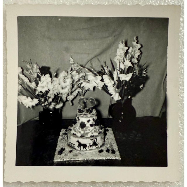 Ceramic Grandma Moses, Original 1949 Painted Ceramic Tile Flowers Hand Painting Grandma Moses Folk Art, 1949 For Sale - Image 7 of 18