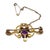 Antique 15ct Gold, Amethyst and Seed Pearl Scroll Brooch, England, Edwardian Period, 1900s For Sale - Image 14 of 15