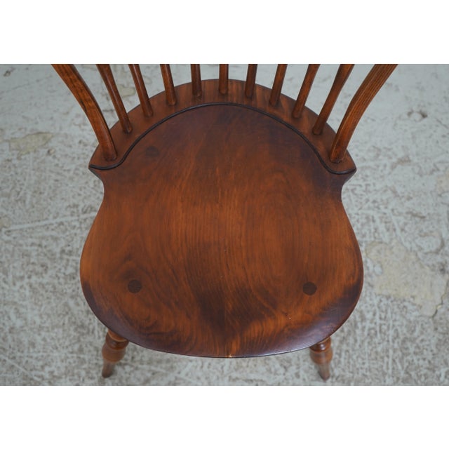 Wood Set of 6 Dr Dimes Mixed Wood Fan Back Windsor Dining Chairs For Sale - Image 7 of 18