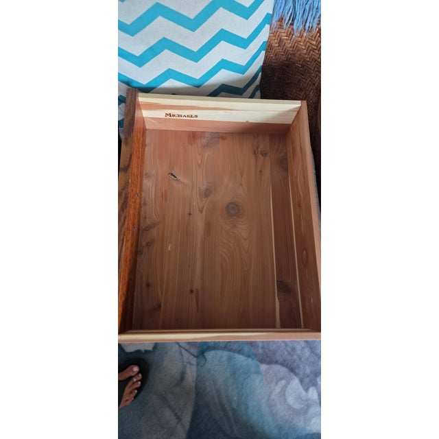 2000 - 2009 Restoration Hardware Cedar Lined Oak Night Stands For Sale - Image 5 of 11