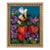 Original Painting Bumblebee and Flowers on Canvas Gold Frame For Sale