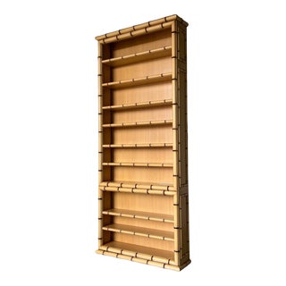 Palm Beach Chinoiserie - Style Faux Bamboo Bookcase For Sale