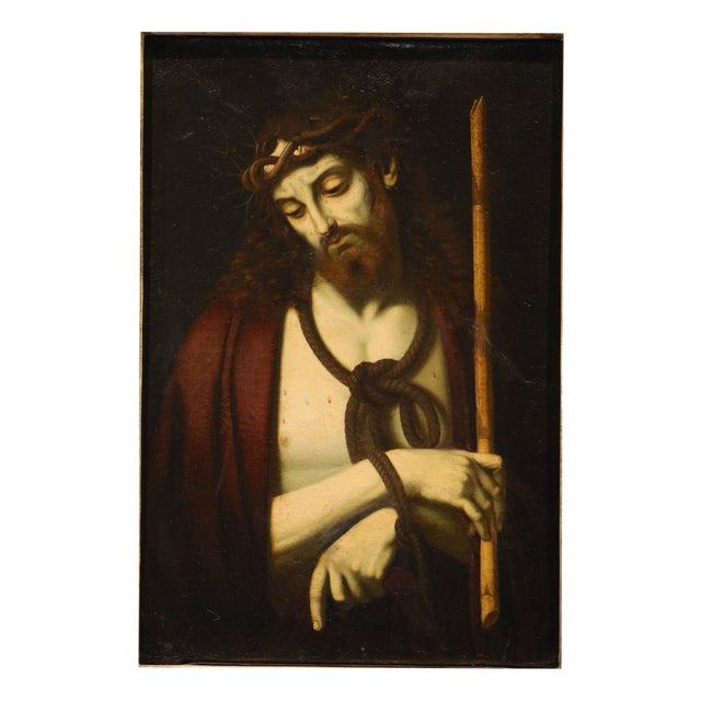 Andrea Solario follower of Ecce Homo Solario, Portrait Composition, 1600, Oil on Canvas For Sale