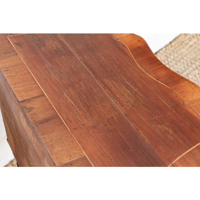 Vintage Italian Walnut Veneer Bedside Nightstand For Sale - Image 10 of 11